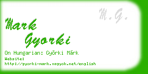 mark gyorki business card