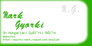 mark gyorki business card